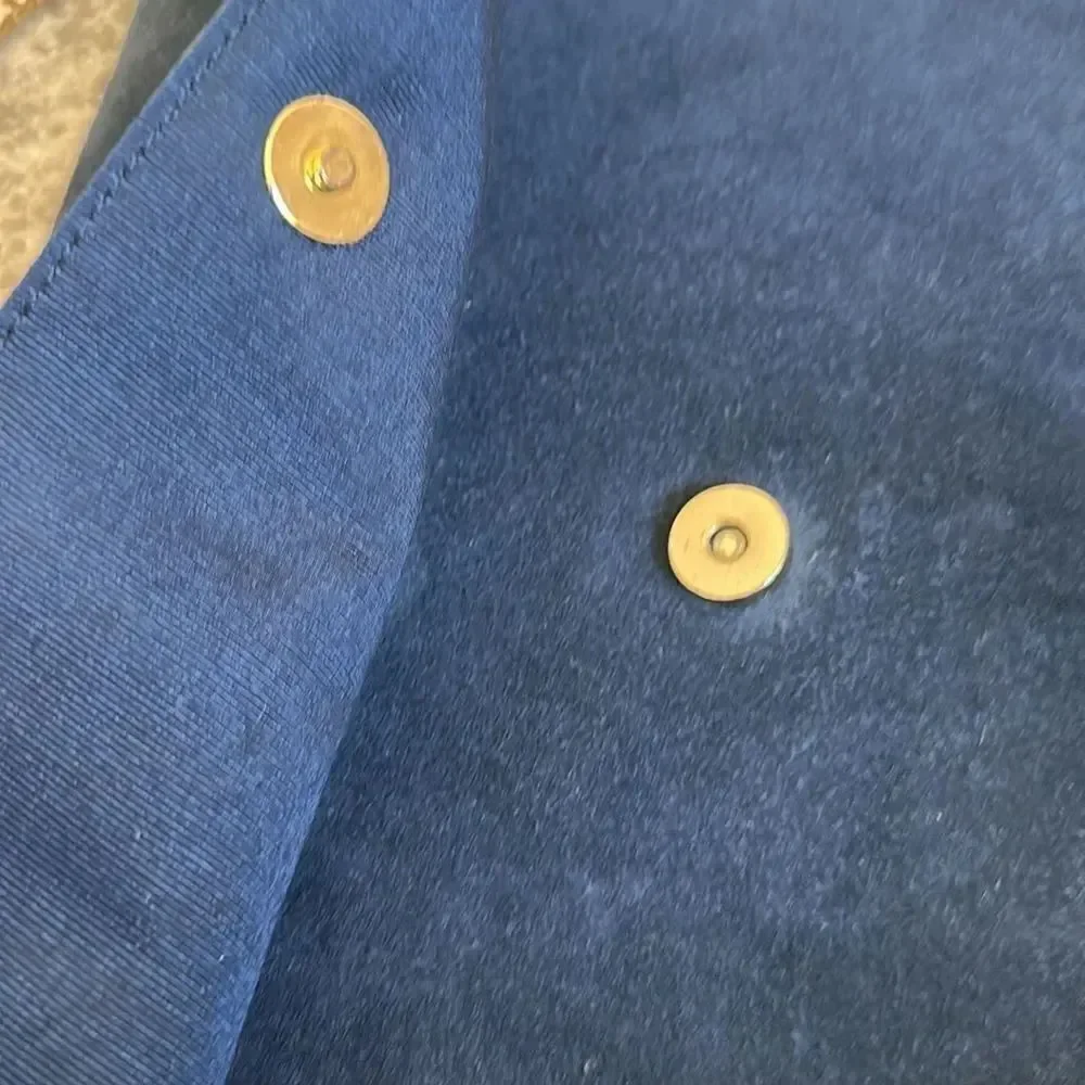Mark & Graham Blue Suede Clutch/Shoulder Bag